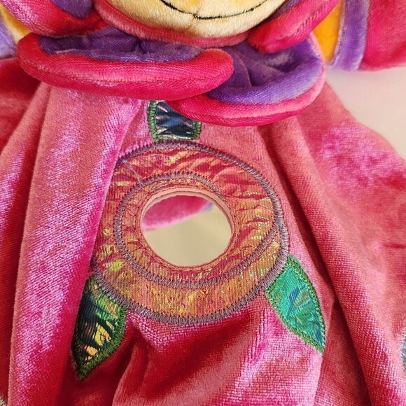 Gund Blush sensory plush lovey security blanket 58308 mirror rattle - Picture 3 of 7